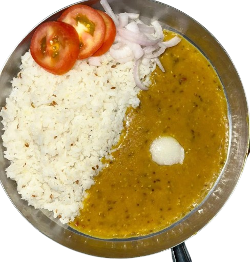 White Rice + Mix Daal + Shami + Achar
