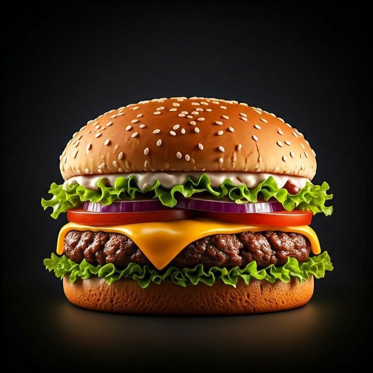 Beef Grilled Burger With Buffalo Creamy Sauce