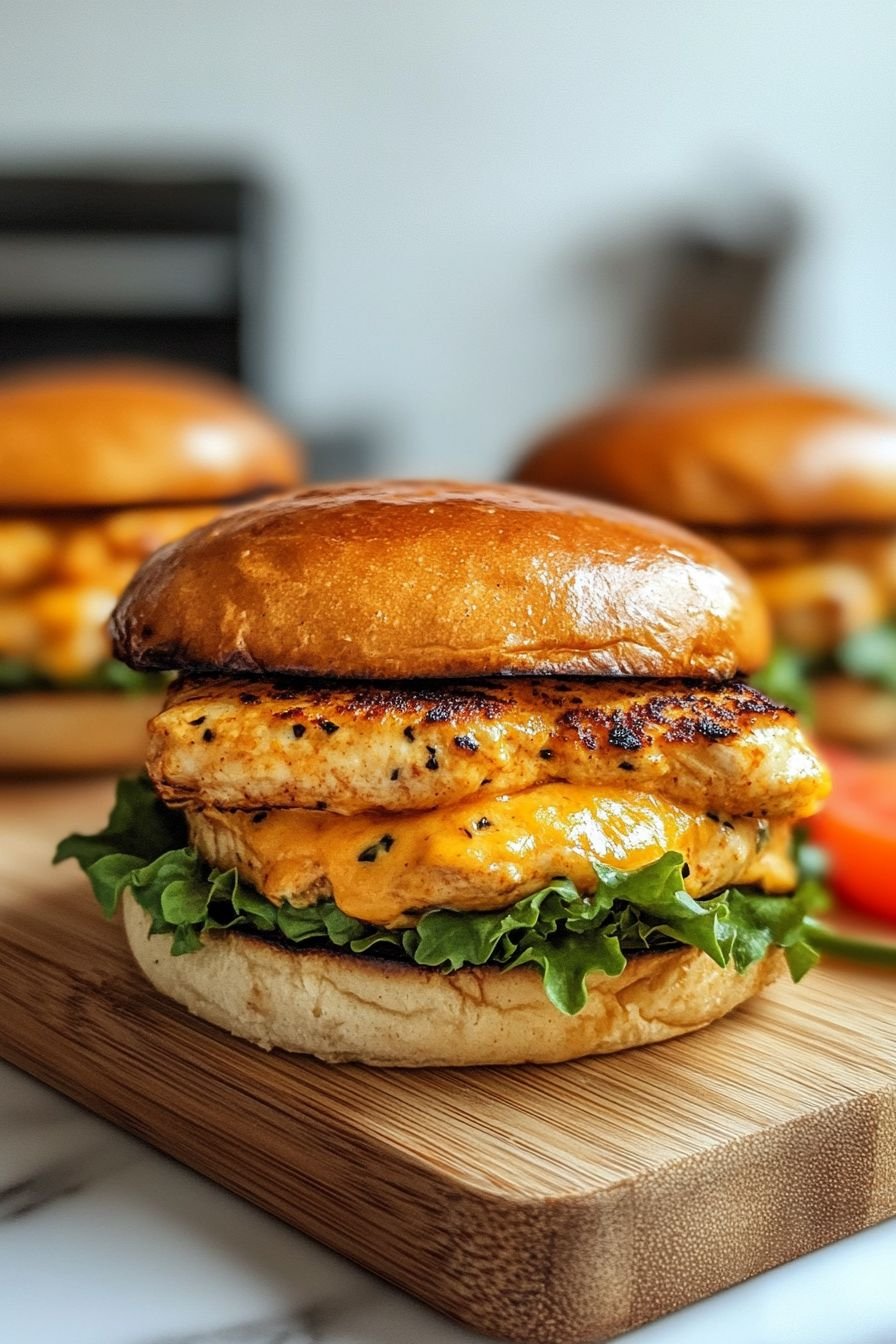 Chicken Grilled Burger With Tangy Sauce